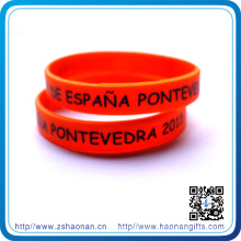 Bracelet en silicone pour vente chaude avec logo personnalisé (HN-SW-104)